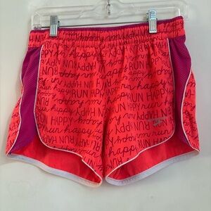 BROOKS CHASER RUNNING SHORTS SIZE S HAPPY RUNNING PRINT